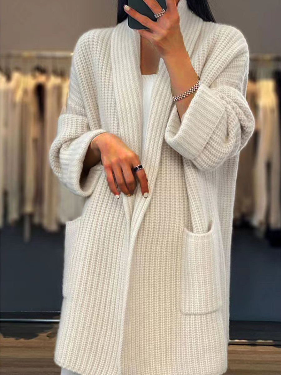 Manteau Cardigan Tricot Femme - Image 4