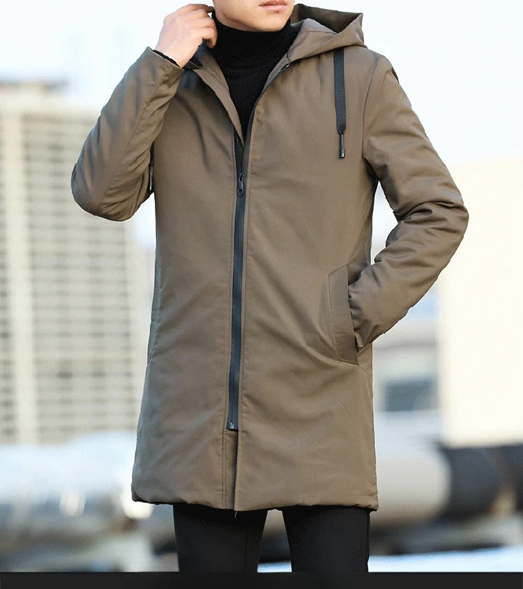 Manteau Mi-Long à Capuche pour Homme - Image 6