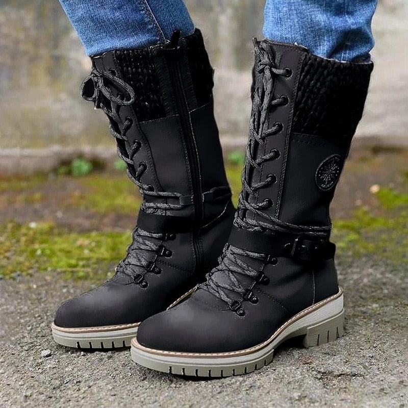 Bottes à lacets pour femmes - Semelle crantée - Image 4