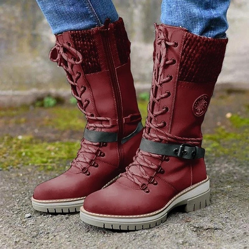 Bottes à lacets pour femmes - Semelle crantée - Image 5