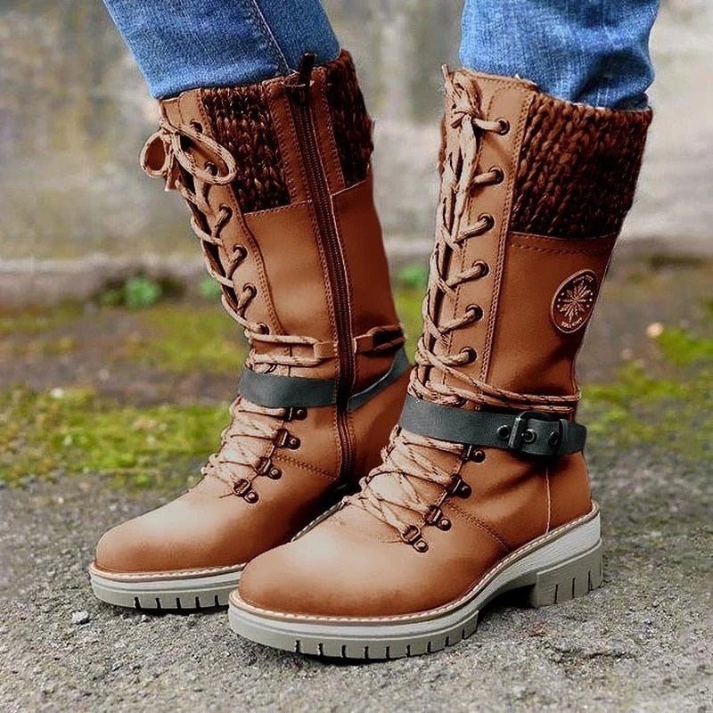 Bottes à lacets pour femmes - Semelle crantée - Image 6