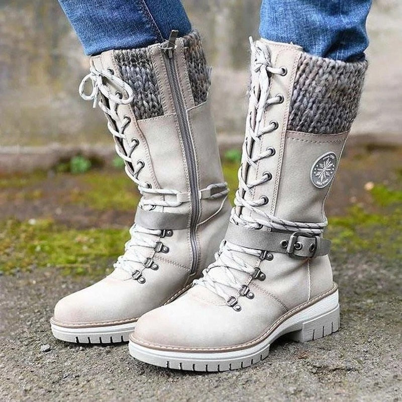 Bottes à lacets pour femmes - Semelle crantée - Image 7