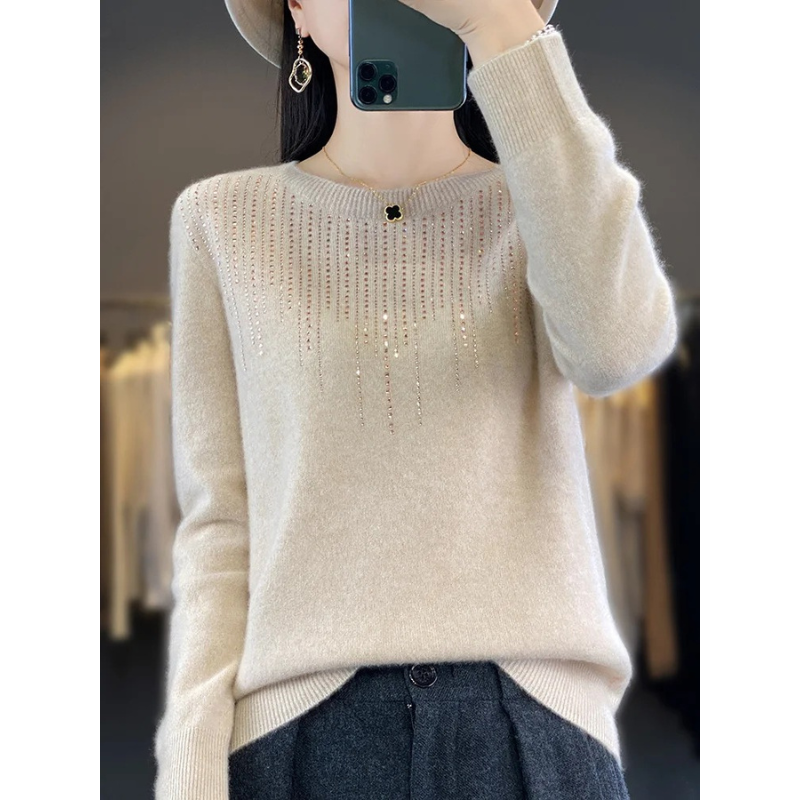 Pull Femme Col Rond Orné - Image 5