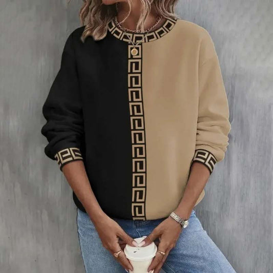 Pull Femme Manches Longues Color Block - Image 1