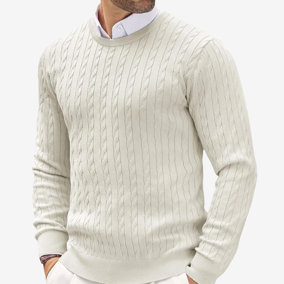 Pull en maille torsadée pour homme - Image 2