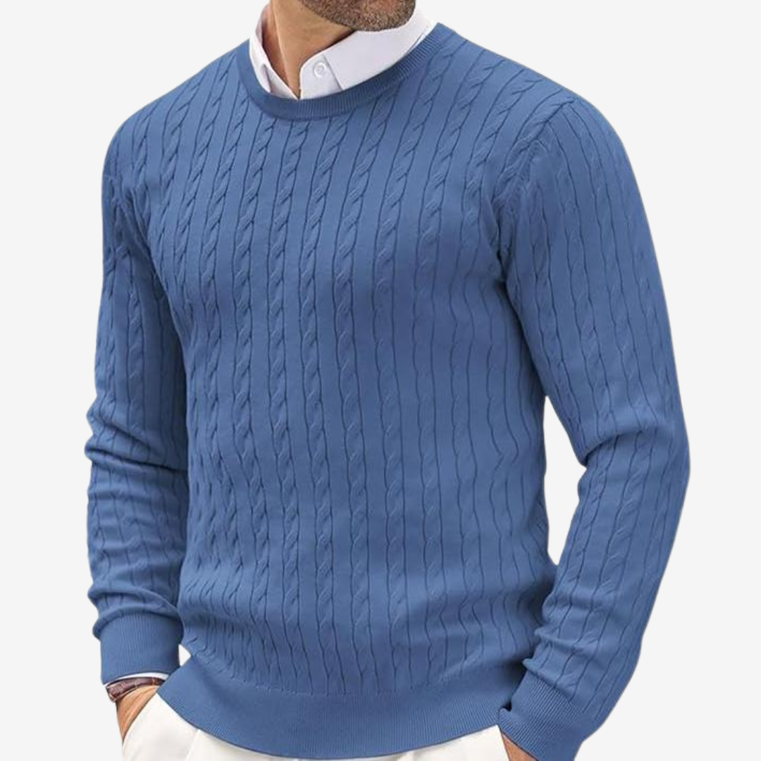 Pull en maille torsadée pour homme - Image 4
