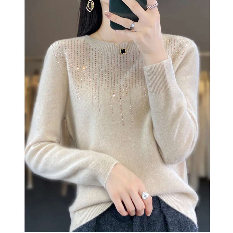 Pull Femme Col Rond Orné - Image 6