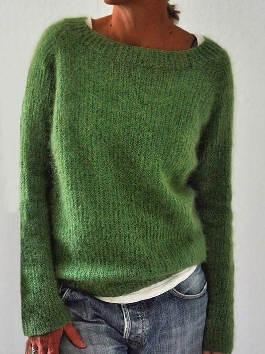 Pull Femme Col Rond Coupe Décontractée - Image 1