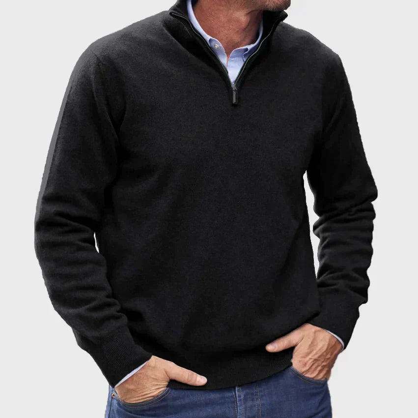 Pull à Manches Longues Homme avec Fermeture Éclair 1/4 - Image 9