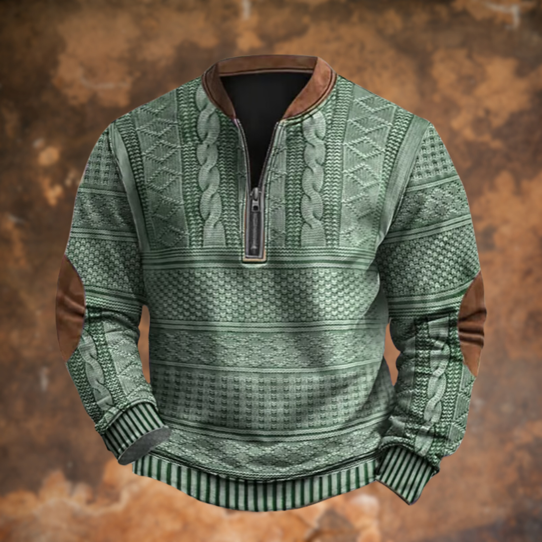 Pull en Tricot Homme à Col Zippé Court - Image 6