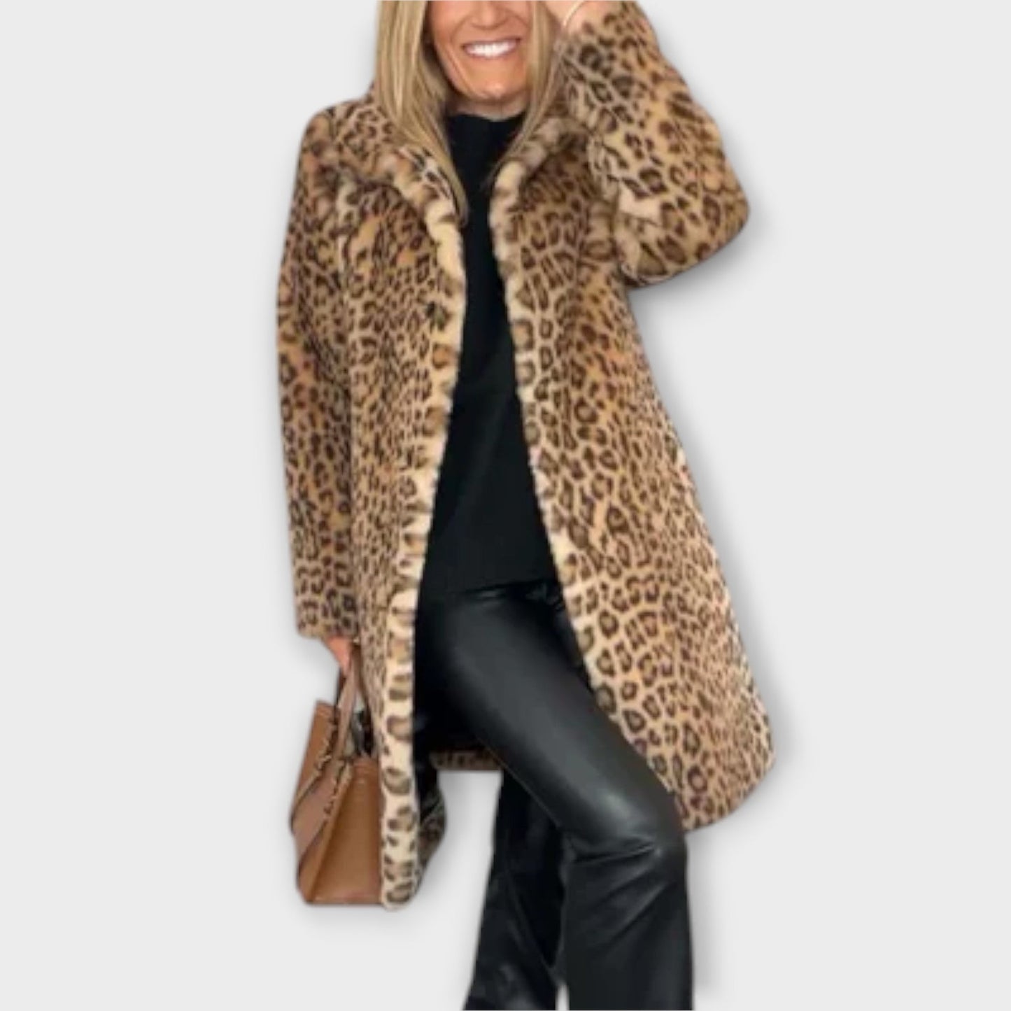 Manteau Long Imprimé Animal Femme - Image 1