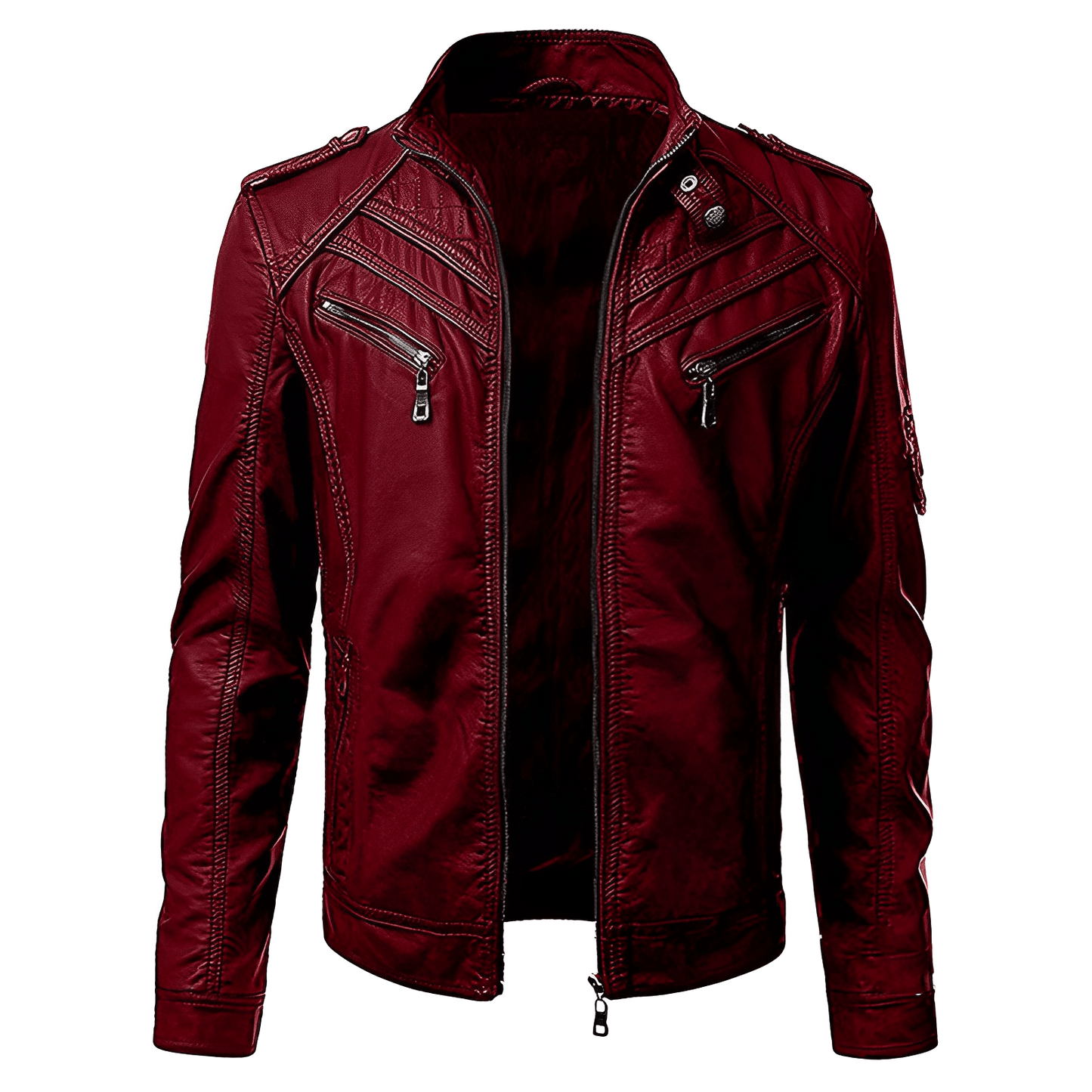 Veste de motard slim fit pour homme - Image 10