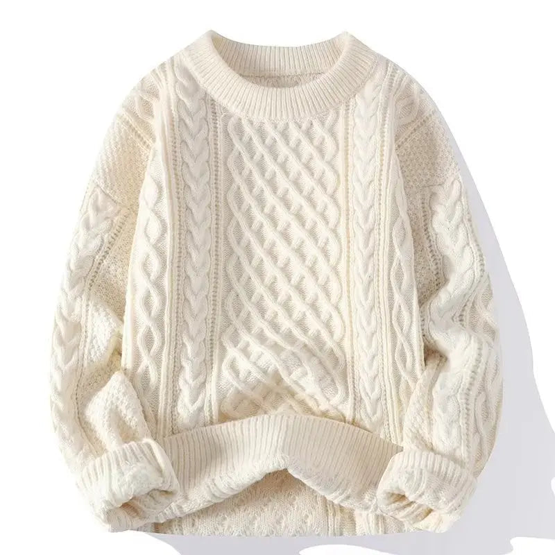 Pull en maille torsadée pour homme - Image 1