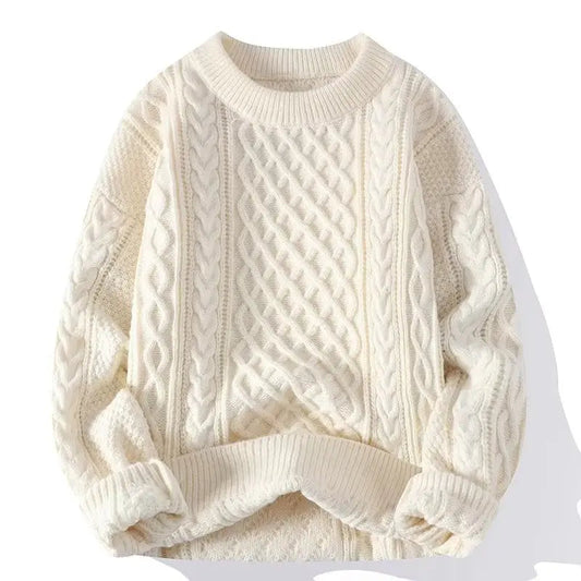 Pull en maille torsadée pour homme - Image 1