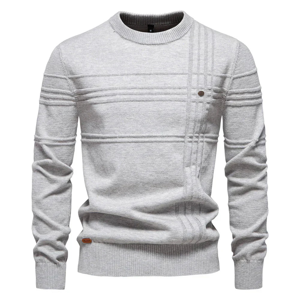 Pull ras du cou à manches longues pour homme - Image 1