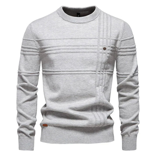 Pull ras du cou à manches longues pour homme - Image 1