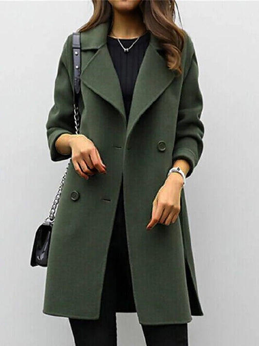 Manteau mi-long croisé pour femme - Image 2