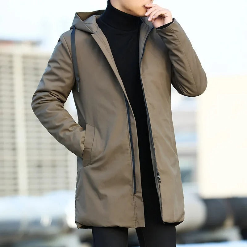 Manteau Mi-Long à Capuche pour Homme - Image 5