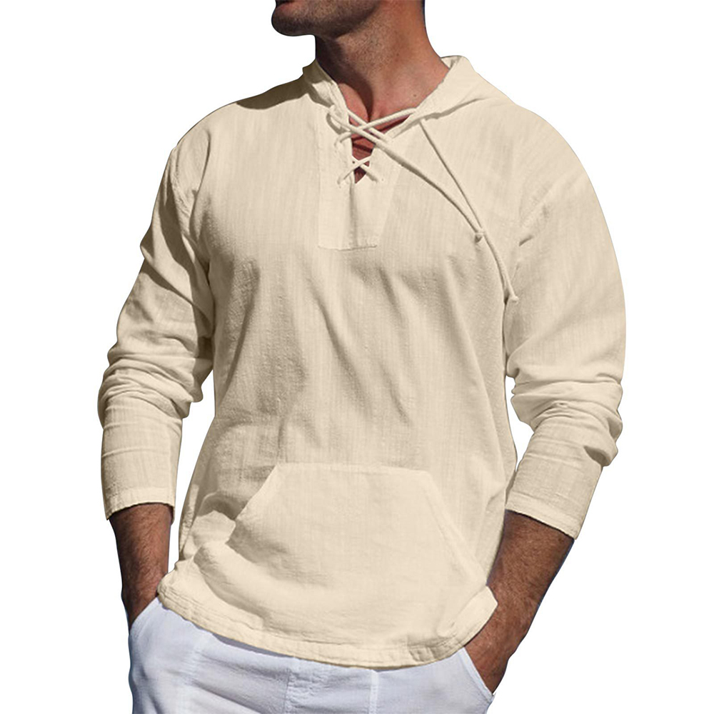 Pull à Capuche et Col Lacé pour Homme - Image 4