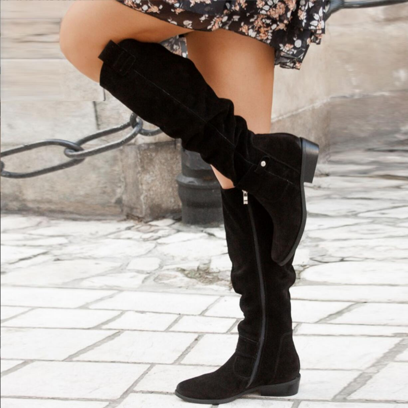 Bottes Plates Hautes Femme - Image 3