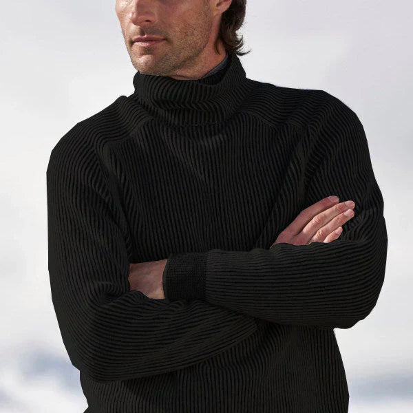 Pull à col roulé côtelé pour homme - Image 2