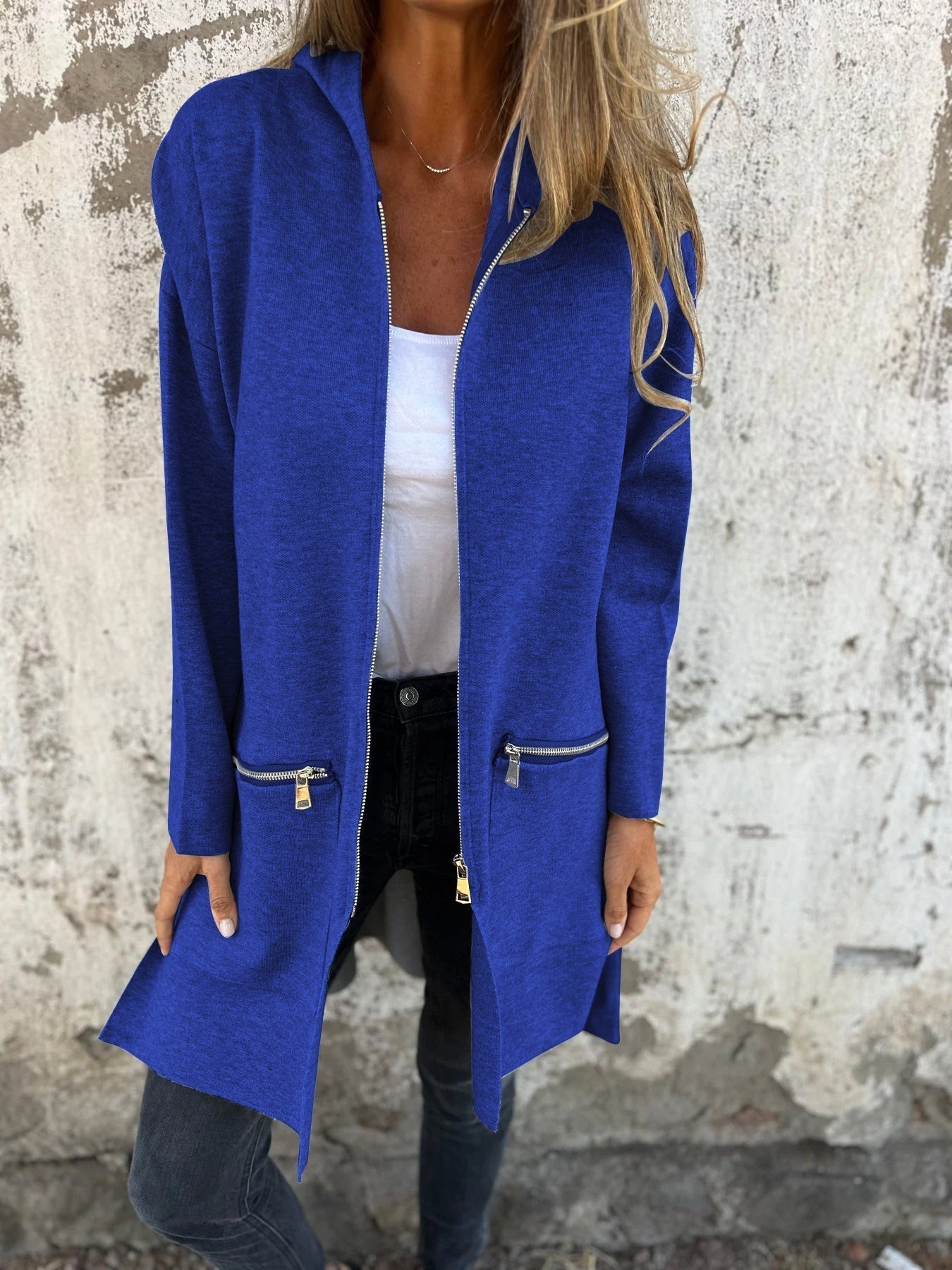 Manteau Long à Capuche pour Femme - Image 8
