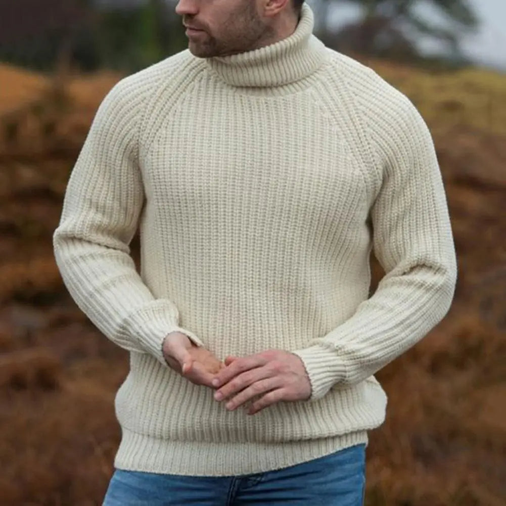 Pull à col roulé côtelé pour homme - Image 2