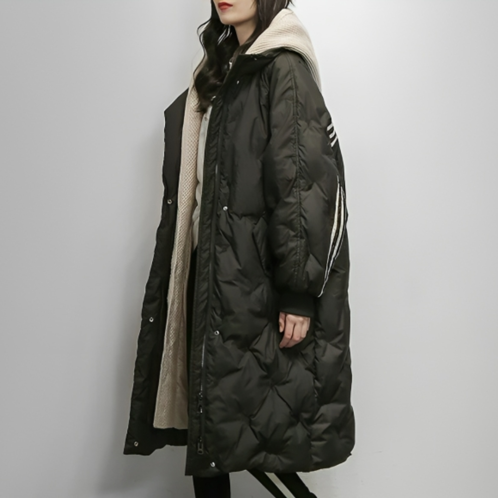 Manteau Long Rembourré à Capuche pour Femme - Image 2
