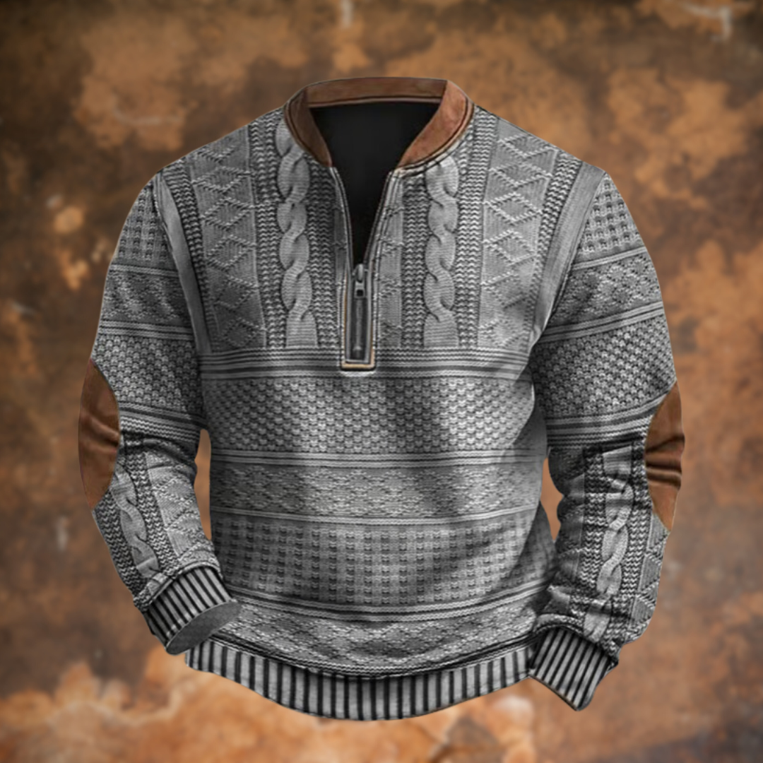 Pull en Tricot Homme à Col Zippé Court - Image 5
