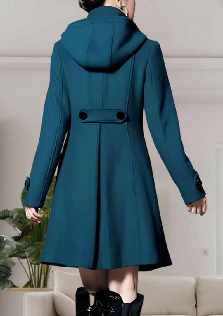 Manteau croisé à capuche pour femme - Image 2