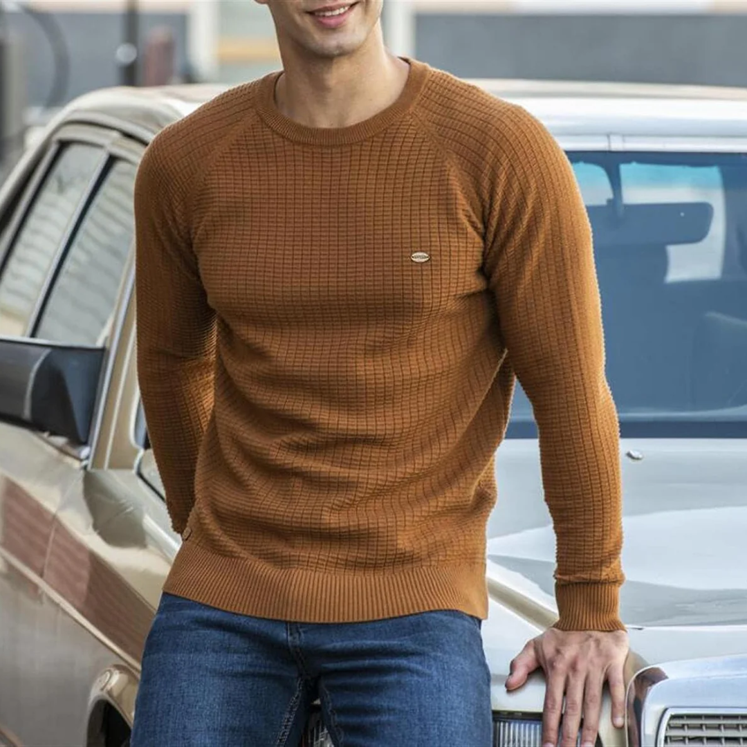 Pull Homme Col Rond Maille Texturée - Image 2