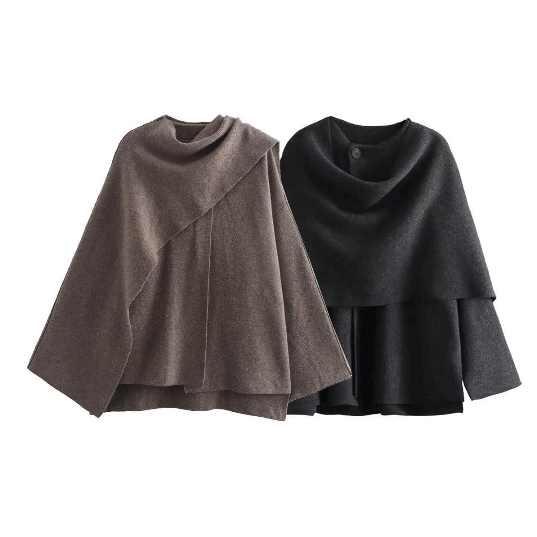Manteau Cape Oversize Femme - Image 3