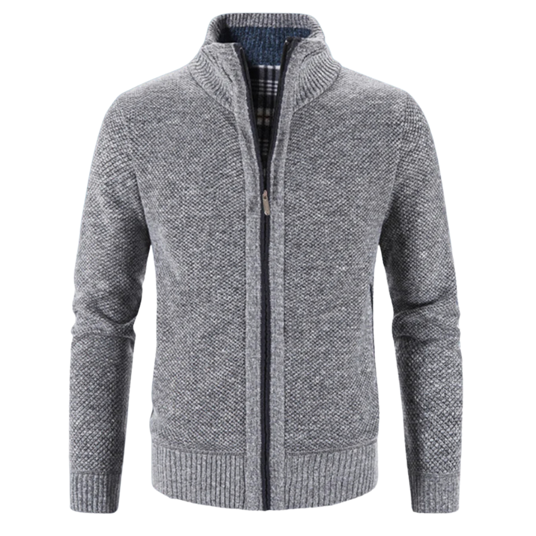 Pull Homme Tricot Côtelé Entièrement Zippé - Image 2