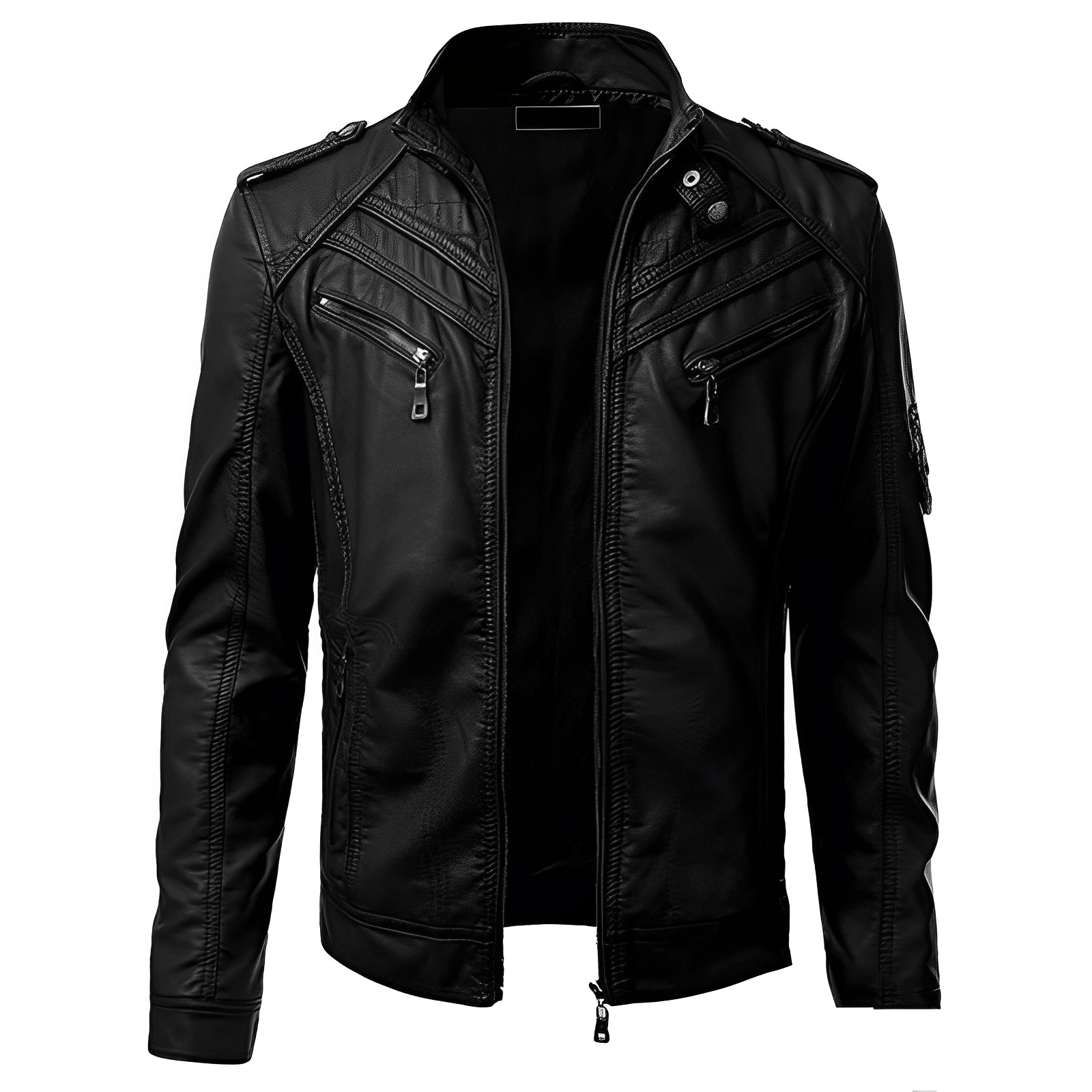 Veste de motard slim fit pour homme - Image 11