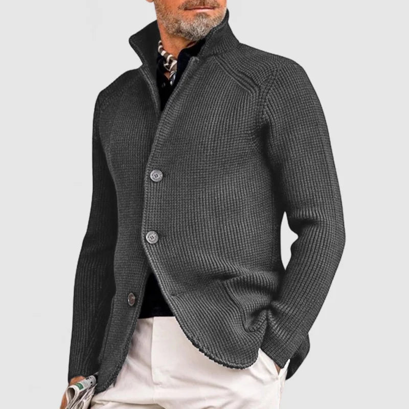 Veste Homme Boutonnée en Maille Côtelée - Image 4