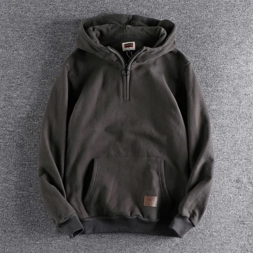 Sweat à capuche homme demi-zip - Image 5
