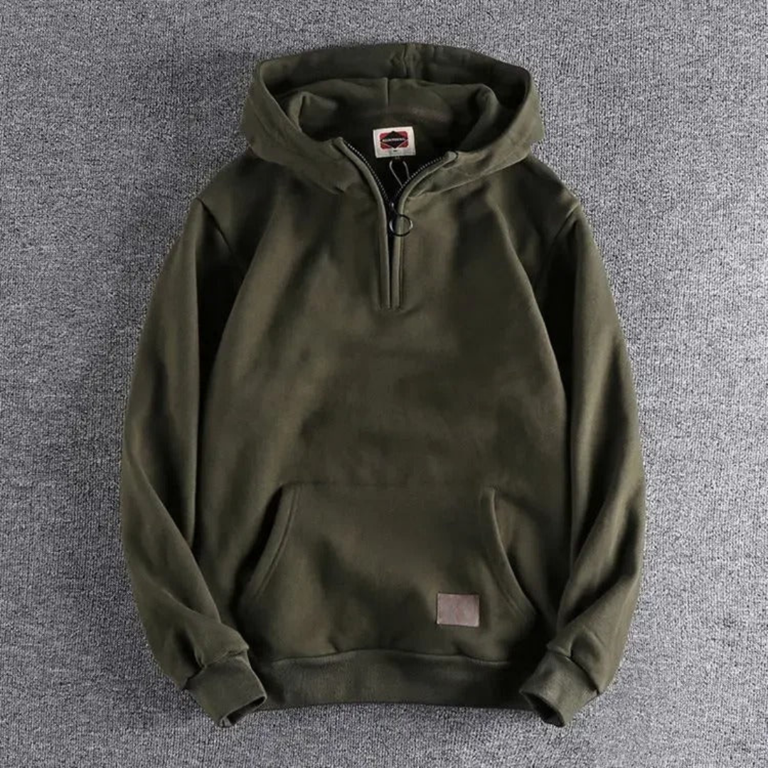 Sweat à capuche homme demi-zip - Image 4