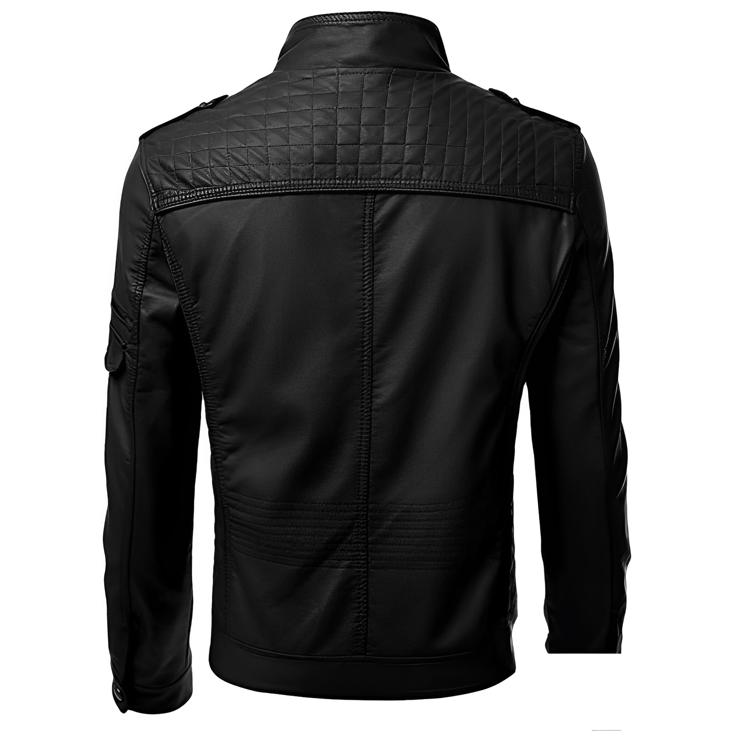 Veste de motard slim fit pour homme - Image 8