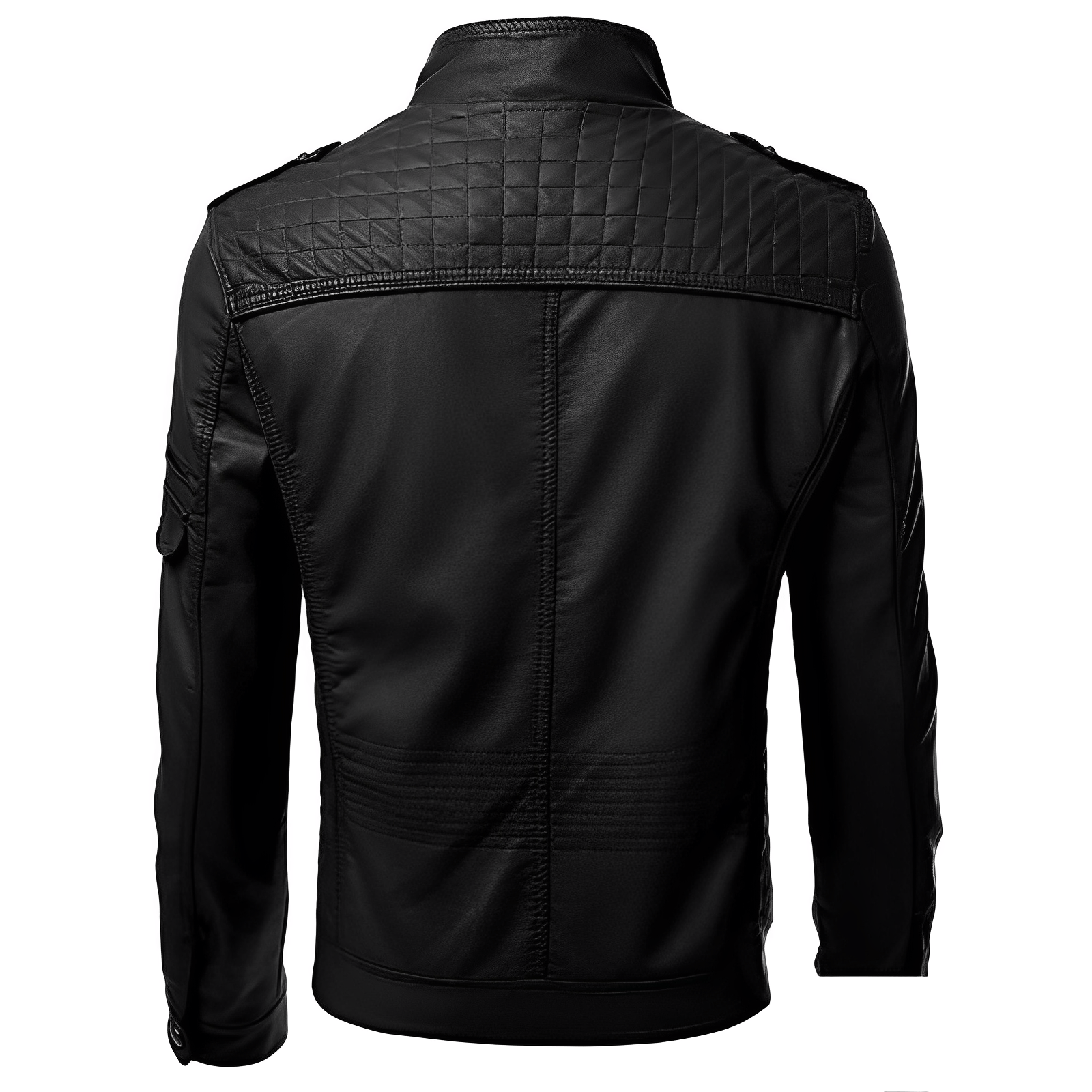 Veste de motard slim fit pour homme - Image 8