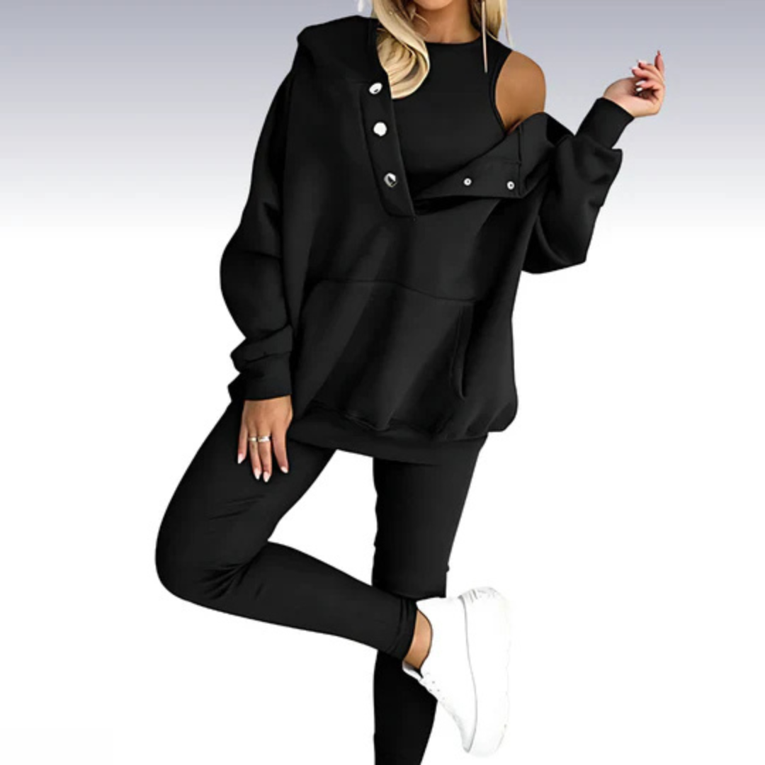 Ensemble de survêtement à capuche pour femme - Image 3