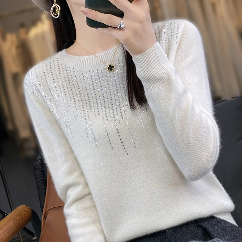 Pull Femme Col Rond Orné - Image 7