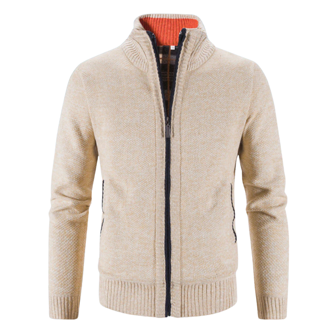 Pull Homme Tricot Côtelé Entièrement Zippé - Image 3