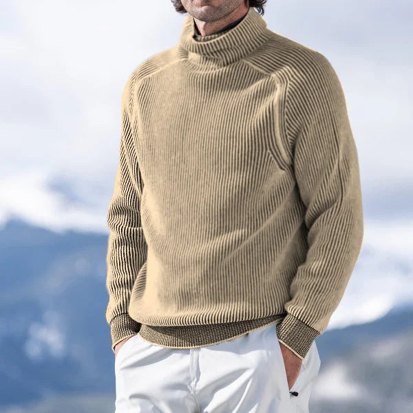 Pull à col roulé côtelé pour homme - Image 3