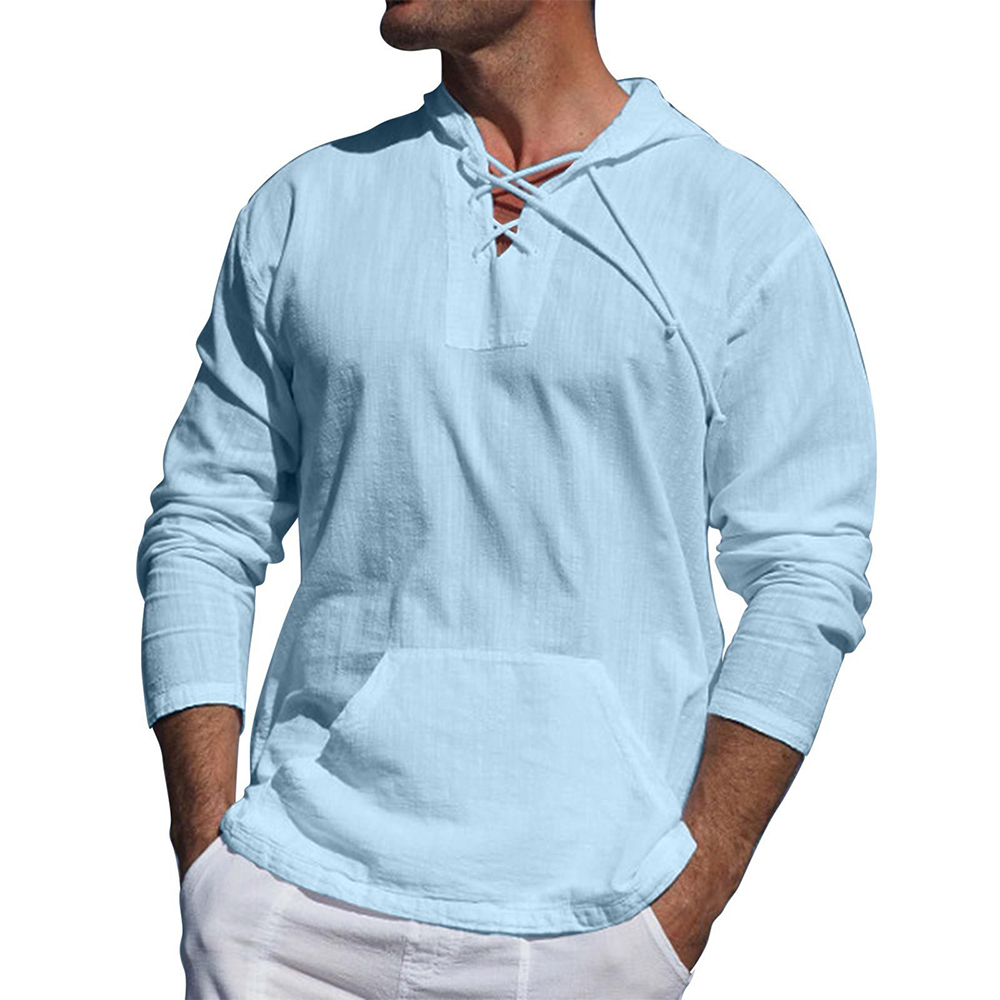 Pull à Capuche et Col Lacé pour Homme - Image 3