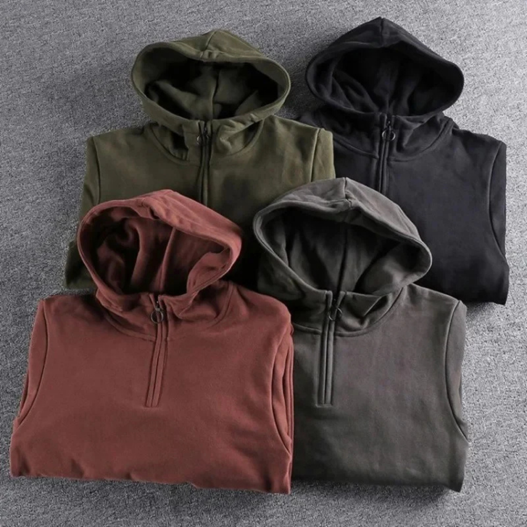 Sweat à capuche homme demi-zip - Image 2