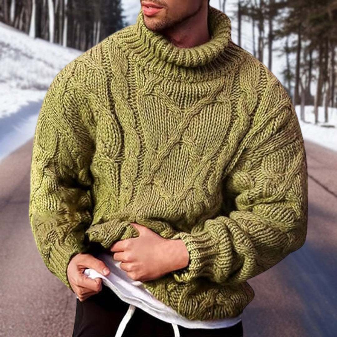 Pull en maille torsadée pour homme - Image 3