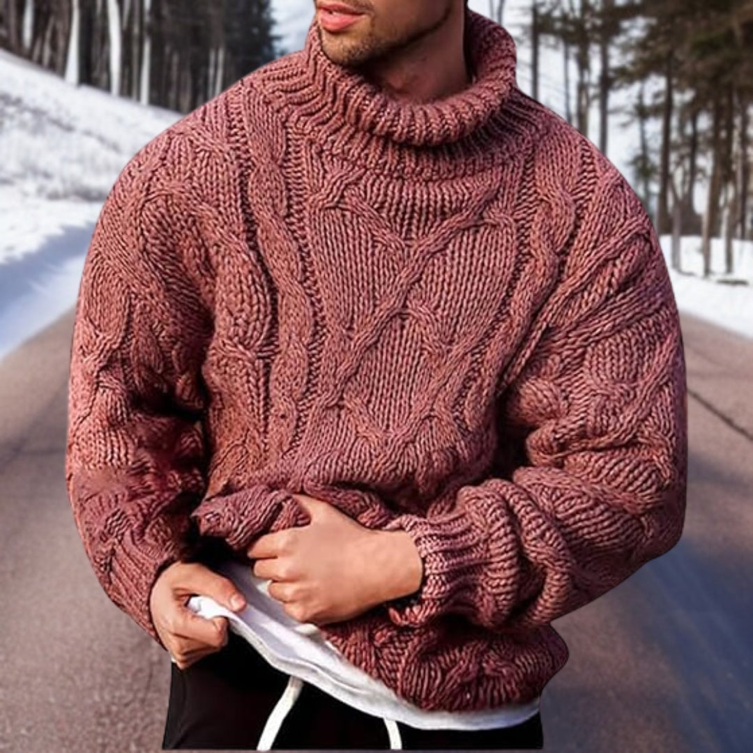Pull en maille torsadée pour homme - Image 4