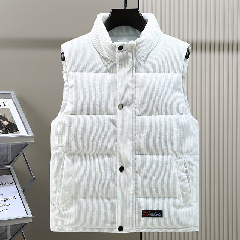 Gilet matelassé en velours côtelé pour homme - Image 3