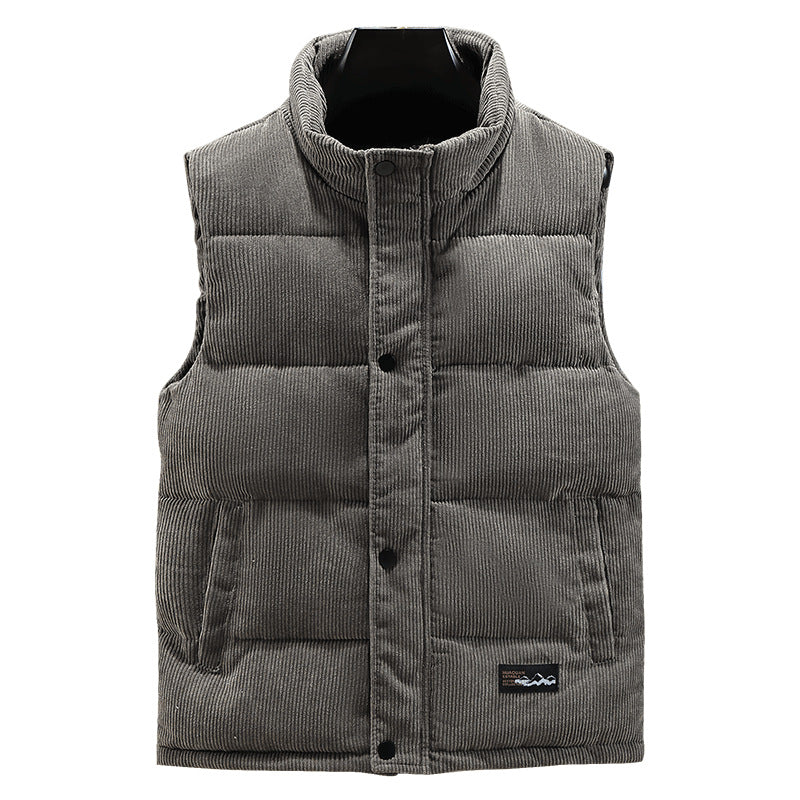 Gilet matelassé en velours côtelé pour homme - Image 5