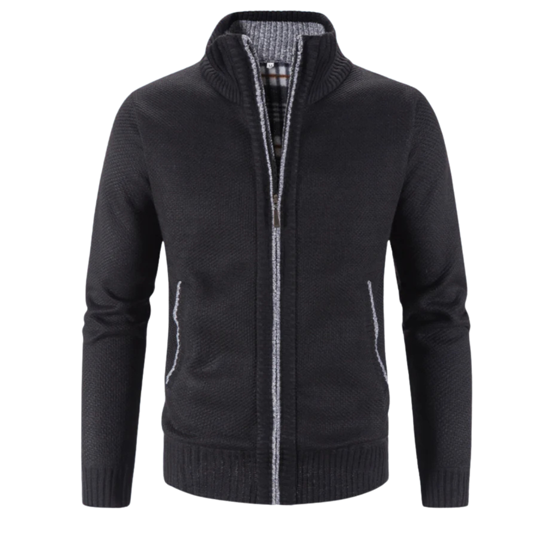 Pull Homme Tricot Côtelé Entièrement Zippé - Image 4